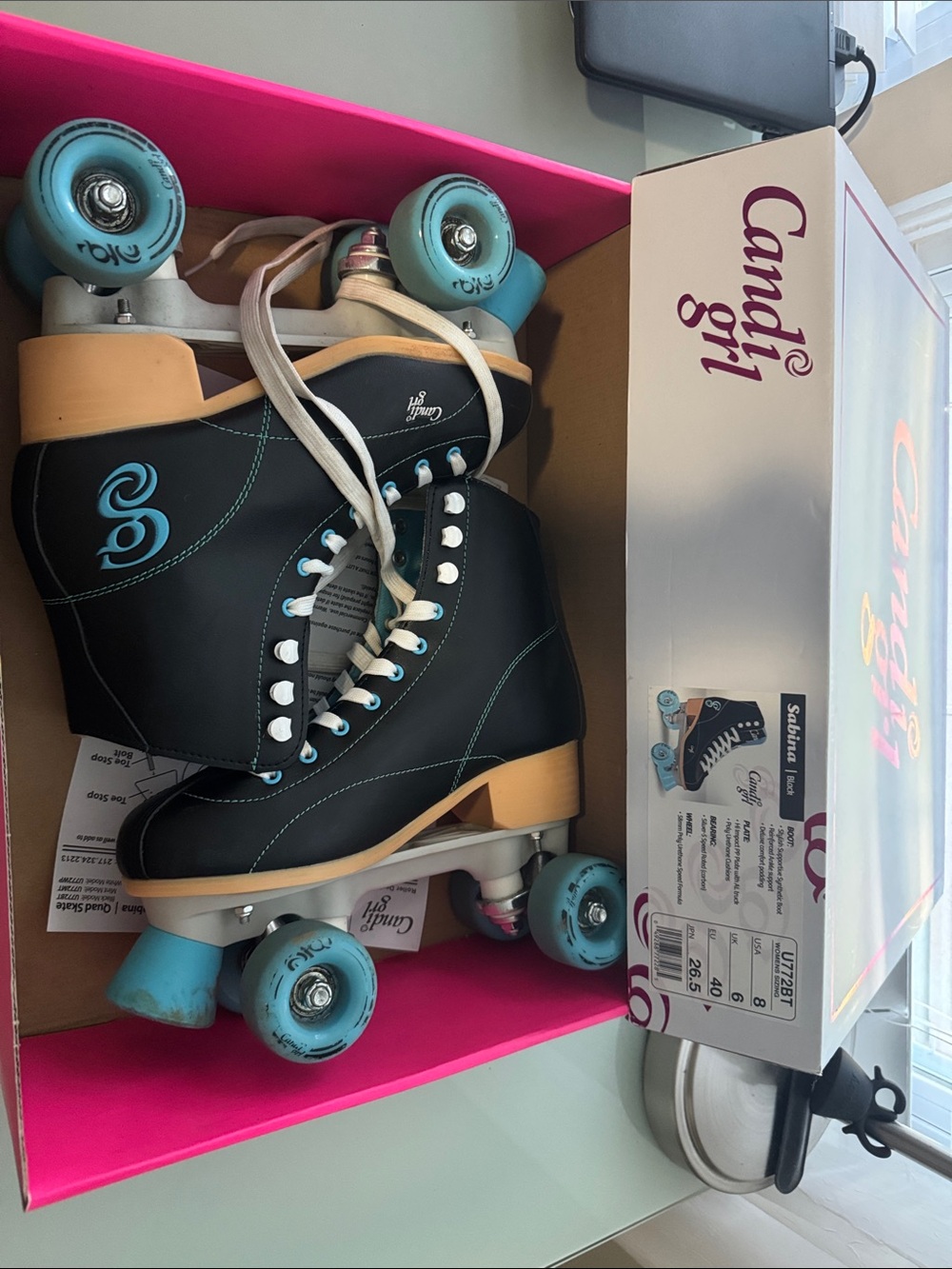 Black & Blue Classic Roller Skates for Women